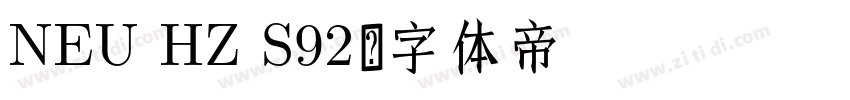 NEU HZ S92字体转换